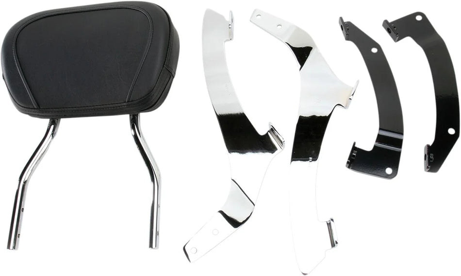 Cobra Short Round Sissy Bar Chrome with Pad (02-8634)