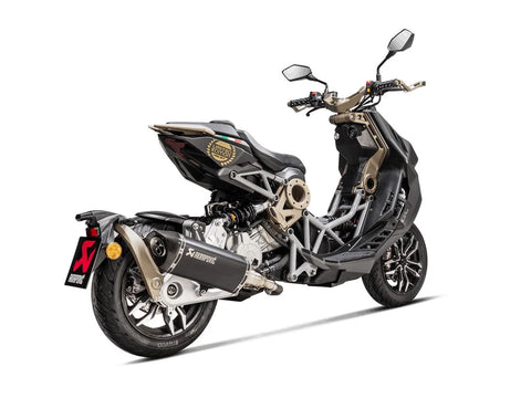 Akrapovic Slip-on Line Muffler Black Stainless Steel Carbon End Cap Italjet Dragster