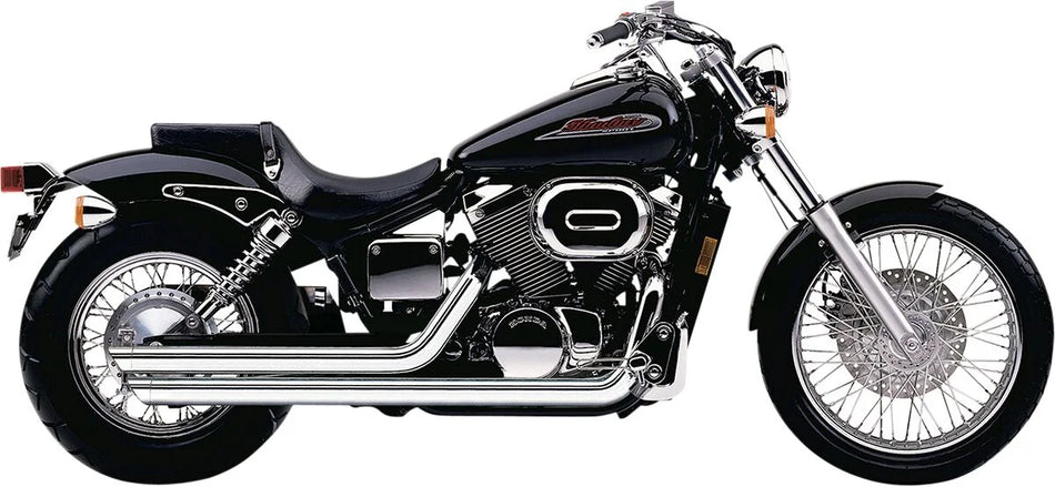 Cobra 2-into-2 Street Rod Slash Down Speedster Exhaust System Chrome (1924)