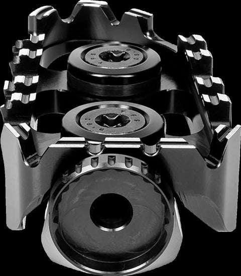 Gilles Tooling Tech-X Enduro Motorcycle Rider Footpegs Black (RGK-119-UF35-SET-B)