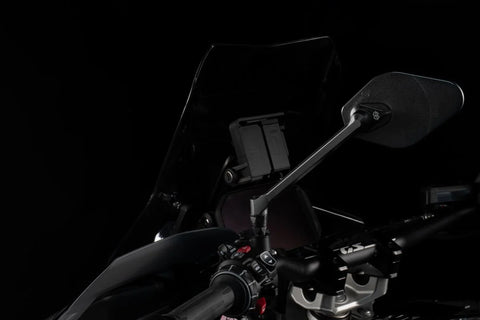 Gilles Tooling STRATOS Motorcycle Mirror Left Matt Black (M03-03-L-BD)