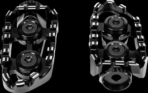 Gilles Tooling Tech-X Enduro Motorcycle Rider Footpegs Black (RGK-970-UF35-SET-B)