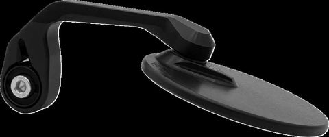 Gilles Tooling MOON Round Motorcycle Bar End Mirror Matt Black (M04-02-BD)