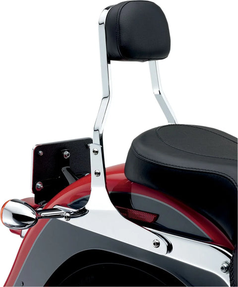 Cobra Short Square Sissy Bar Chrome with Pad (602-1202)