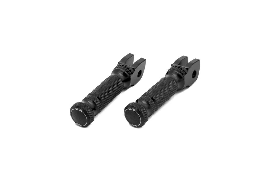 Gilles Tooling Sport Motorcycle Rider/Pillion Footpegs Black (RGK-580-UF41-SET-B)