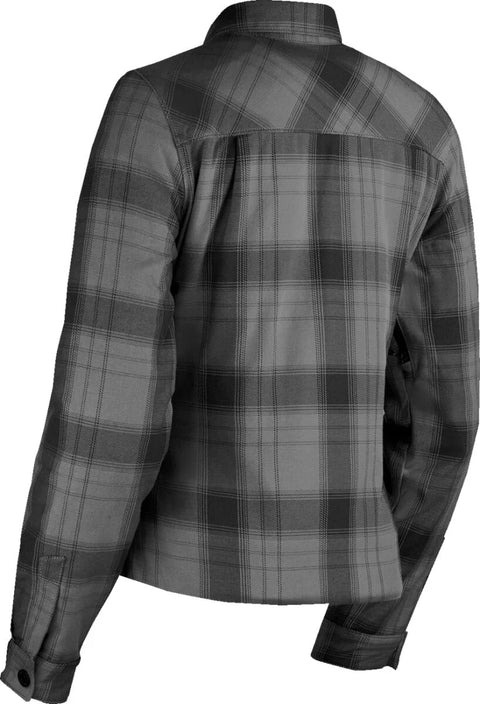 ICON Fallblock Women's Flannel Motorcycle Jacket Black