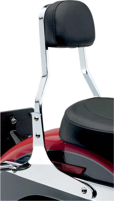 Cobra Short Square Sissy Bar Chrome with Pad (602-1204)