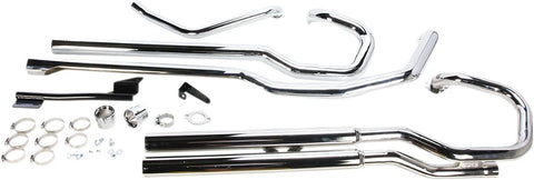 Cobra Hot Rod Speedster Long 2-into-2 Straight-Cut Exhaust System Triple-Chrome (1926T)