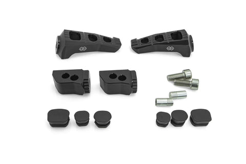 Gilles Tooling Touring Motorcycle Pillion Footpegs Black