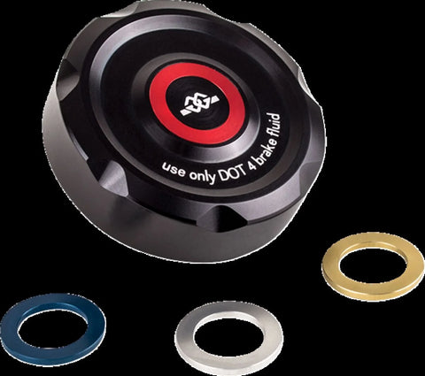 Gilles Tooling Motorcycle Rear Brake Reservoir Cover Black