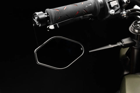 Gilles Tooling STRATOS Motorcycle Bar End Mirror M12 Matt Black
