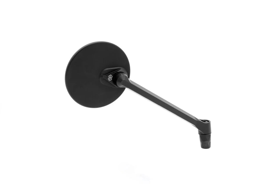 Gilles Tooling MOON Round Motorcycle Mirror Right Matt Black (M04-04-R-BD)