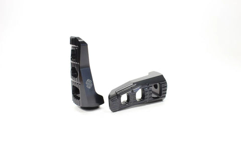 Gilles Tooling Touring Motorcycle Rider/Pillion Footpegs Black