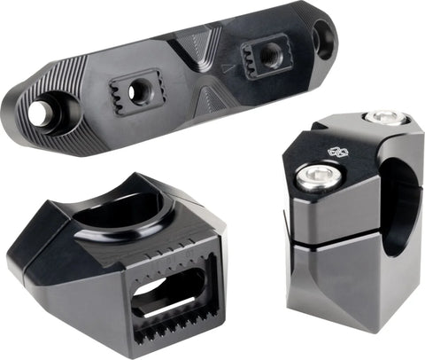 Gilles Tooling 2DGT Adjustable Motorcycle Handlebar Risers Black (2DGT-14-B)