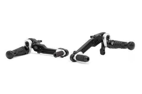 Gilles Tooling RCT10GT Adjustable Rearset Black/Silver (RCT10GT-D07-BS)