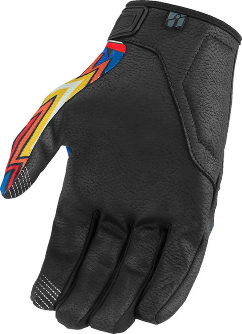 ICON Hooligan Flyboy CE Gloves Black/Blue/Red/White