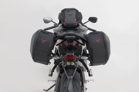 SW-Motech PRO Blaze H Saddlebag Set with Edge Protection & Heat Guard — Aprilia Extrema