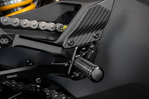 Gilles Tooling FXR2 Adjustable Motorcycle Rearset Black