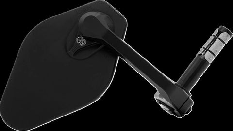 Gilles Tooling STRATOS Motorcycle Bar End Mirror Matt Black (M03-01-BD)