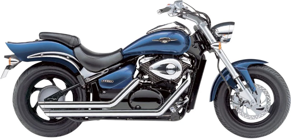 Cobra Speedster Street Rod Slash Down Exhaust Chrome with O2 Sensor Bungs
