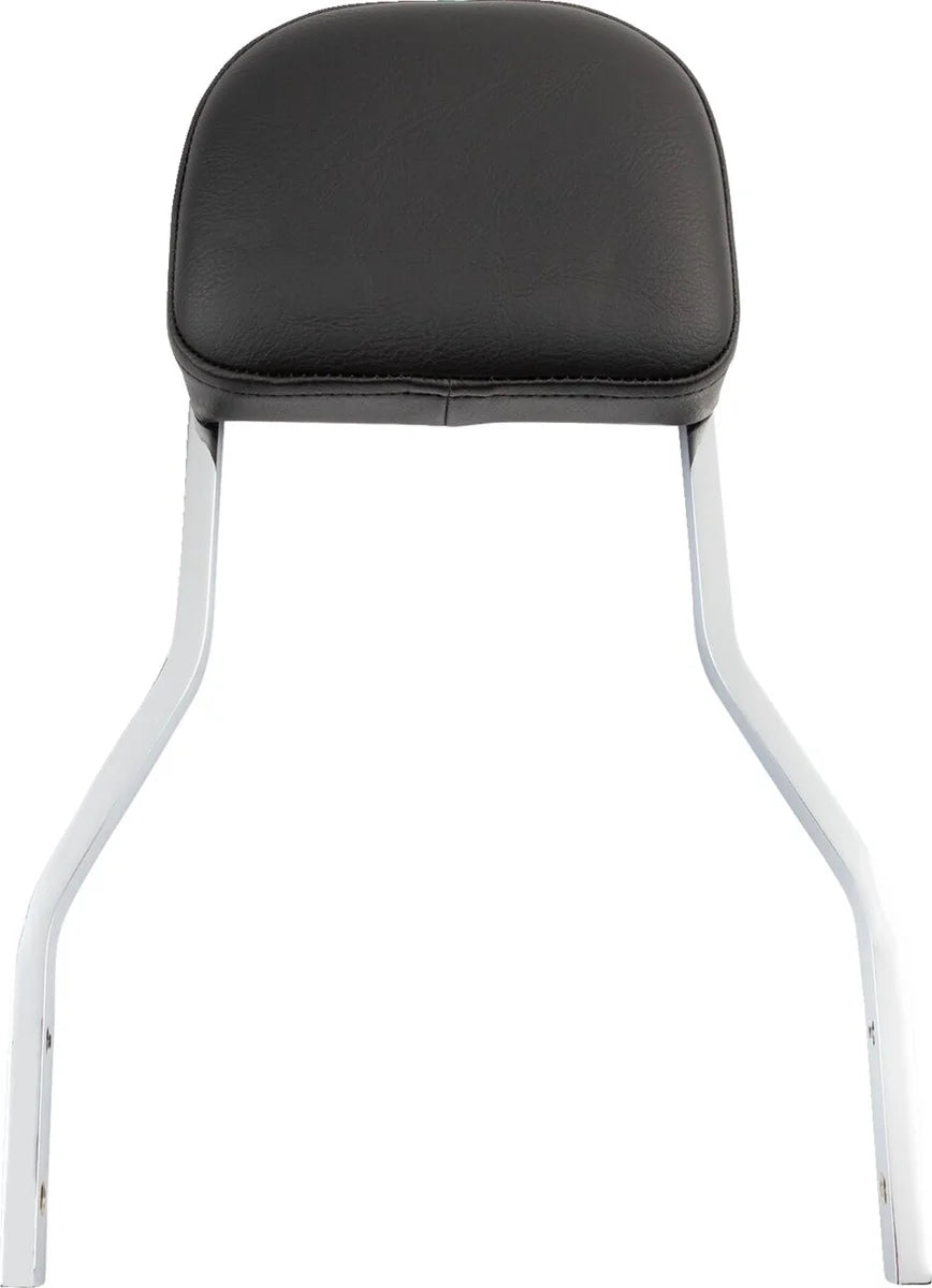 Cobra Short Square Sissy Bar Chrome with Pad (602-1201)