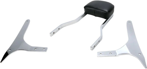 Cobra Short Square Sissy Bar Chrome with Pad (02-5725)