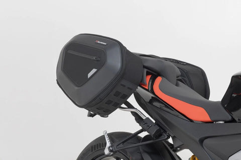SW-Motech PRO Blaze H Saddlebag Set with Edge Protection & Heat Guard — Aprilia Extrema