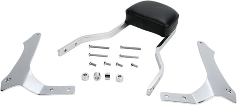 Cobra Short Square Sissy Bar Chrome with Pad (02-5765)