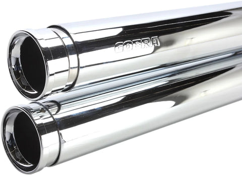 Cobra Hot Rod Speedster Long 2-into-2 Straight-Cut Exhaust System Triple-Chrome with PowerPort (4918T)