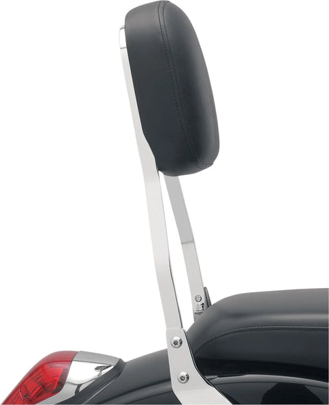 Cobra Short Square Sissy Bar Chrome with Pad (02-5615)
