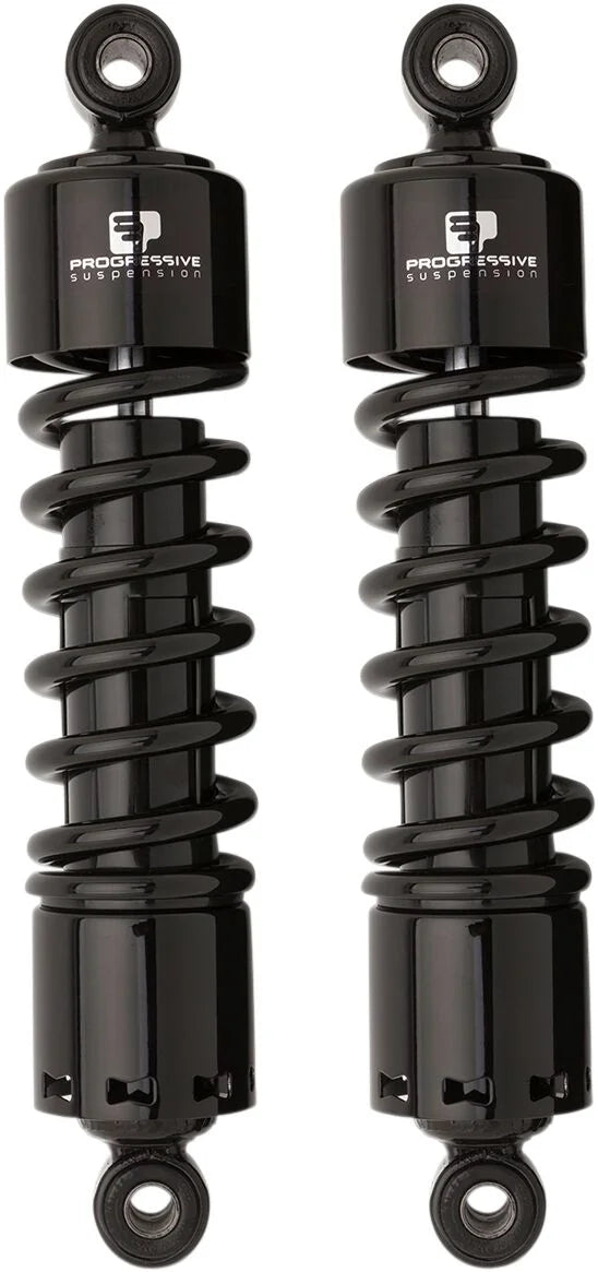 Progressive Suspension 412 Series Heavy-Duty Shocks Without Covers Black 12"