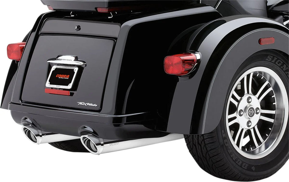 Cobra 3-3/4" Round Slip-on Mufflers Chrome