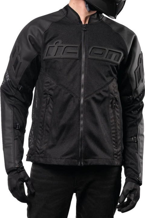 ICON Mesh AF CE Leather Jacket Black