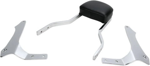 Cobra Short Square Sissy Bar Chrome with Pad (02-5765)