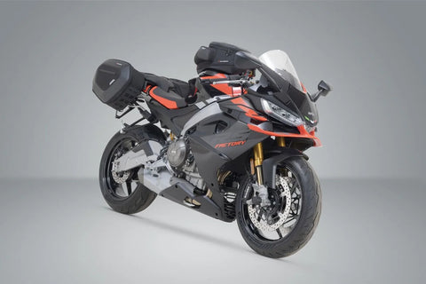 SW-Motech PRO Blaze H Saddlebag Set with Edge Protection & Heat Guard — Aprilia Extrema