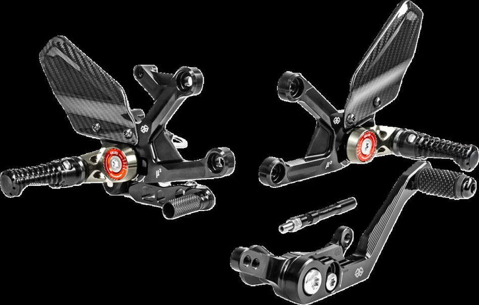 Gilles Tooling MUE2 Adjustable Rearset Black (MUE2-H02-B)