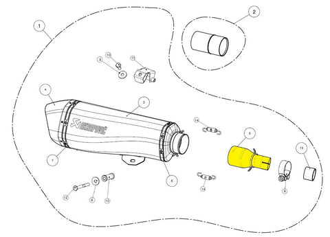 Akrapovic Link Pipe Stainless Steel Piaggio
