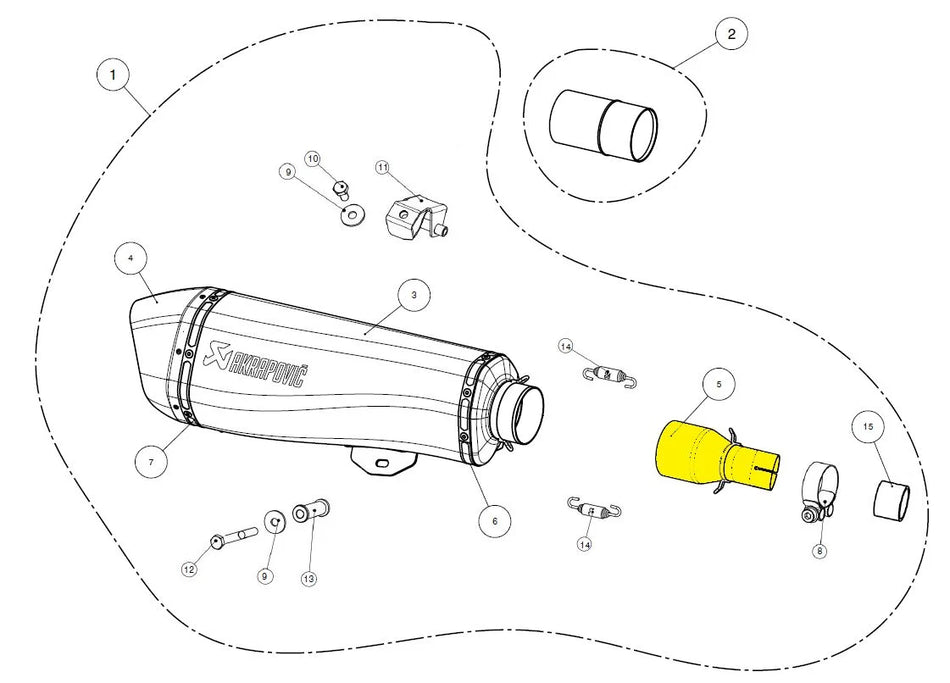 Akrapovic Link Pipe Stainless Steel Piaggio