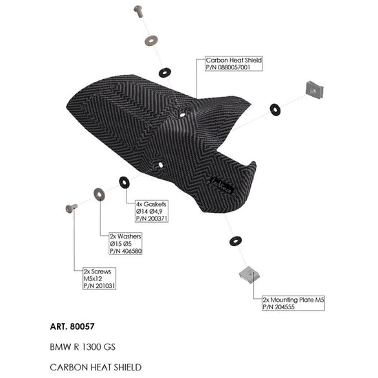 LeoVince Heat Shield Carbon BMW (80057)
