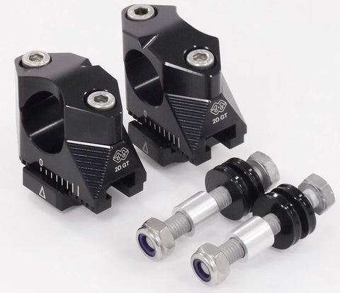 Gilles Tooling 2DGT Adjustable Motorcycle Handlebar Risers Black (2DGT-02-07)