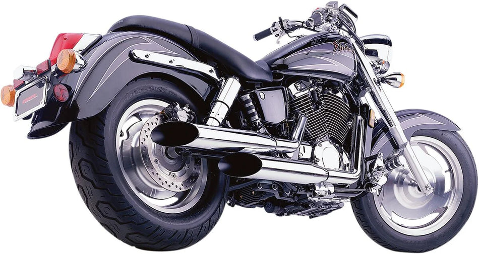Cobra 2-into-2 Classic Deluxe Staggered Dual Slash Cut Exhaust System Chrome (1573SC)