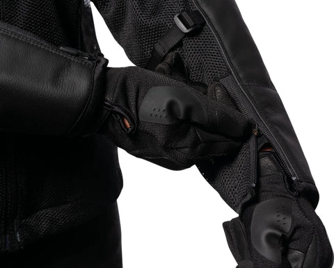 ICON Mesh AF CE Leather Jacket Black/Red