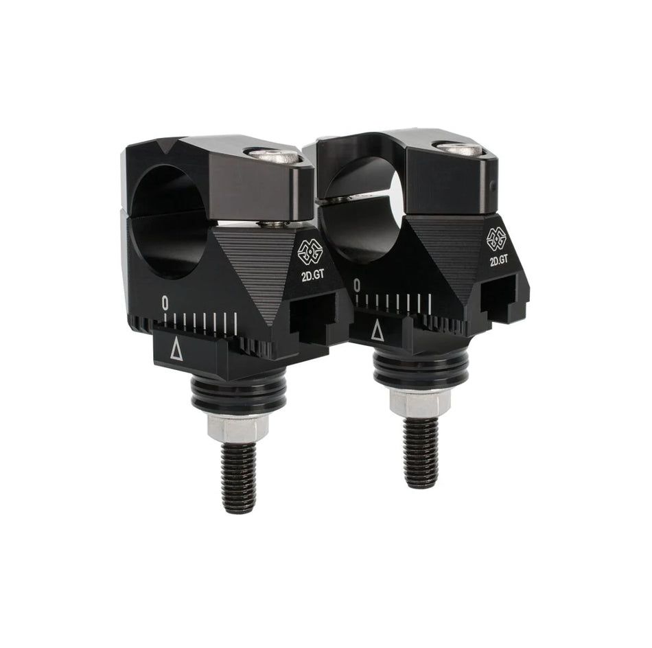 Gilles Tooling 2DGT Adjustable Handlebar Risers Black (2DGT-02-05)