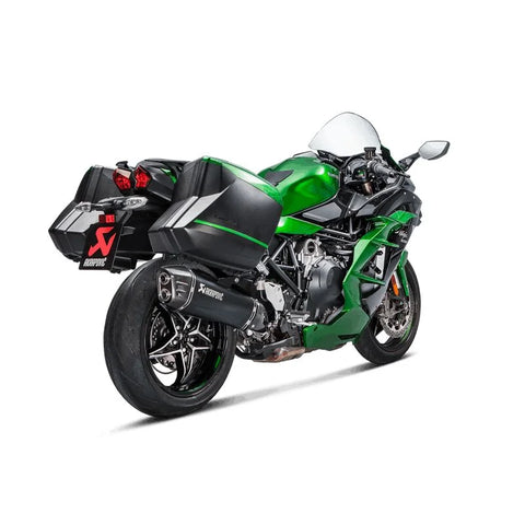 Akrapovic Slip-on Line Muffler Black Titanium Carbon End Cap Kawasaki (S-K10SO21-HRAABL)