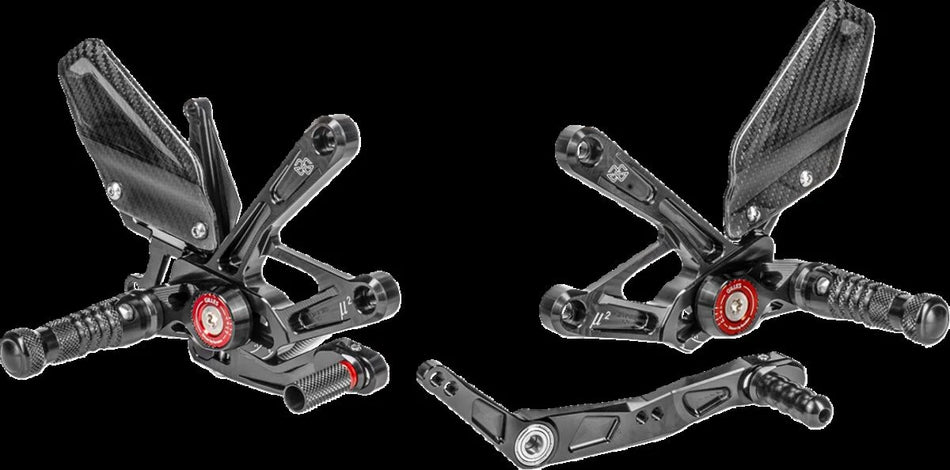 Gilles Tooling MUE2 Adjustable Rearset Black (MUE2-Y01-B)