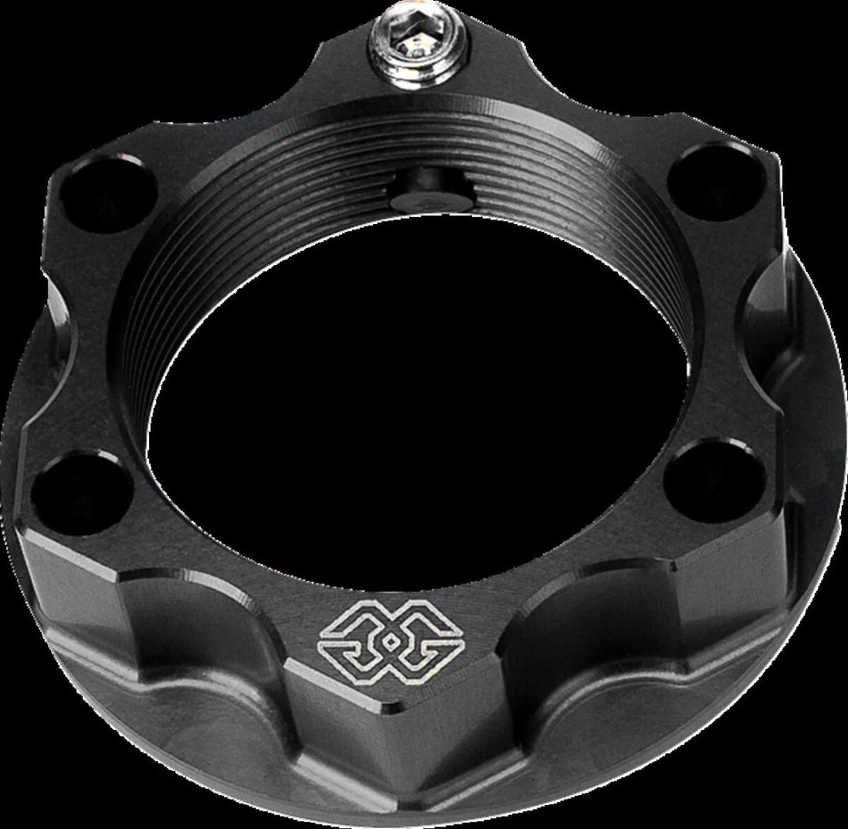 Gilles Tooling ACMA Aluminium Motorcycle Top Yoke Nut M28x1.0 Kit Black