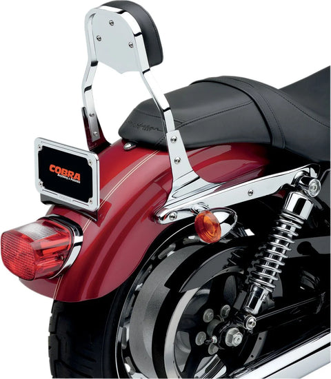 Cobra Mini Square Sissy Bar Chrome with Pad (602-1102)