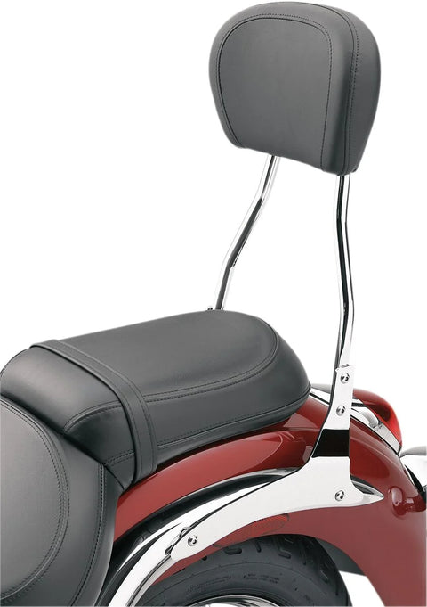 Cobra Tall Round Sissy Bar Chrome with Pad (02-7618)