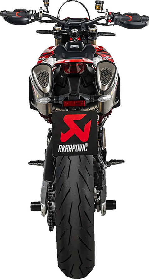 Akrapovic Slip-on Line Dual Muffler Titanium Carbon End Cap Ducati Mono