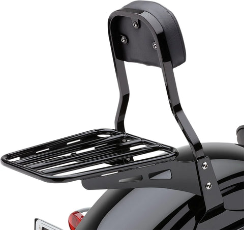Cobra Tube-Style Sissy Bar Luggage Rack Black